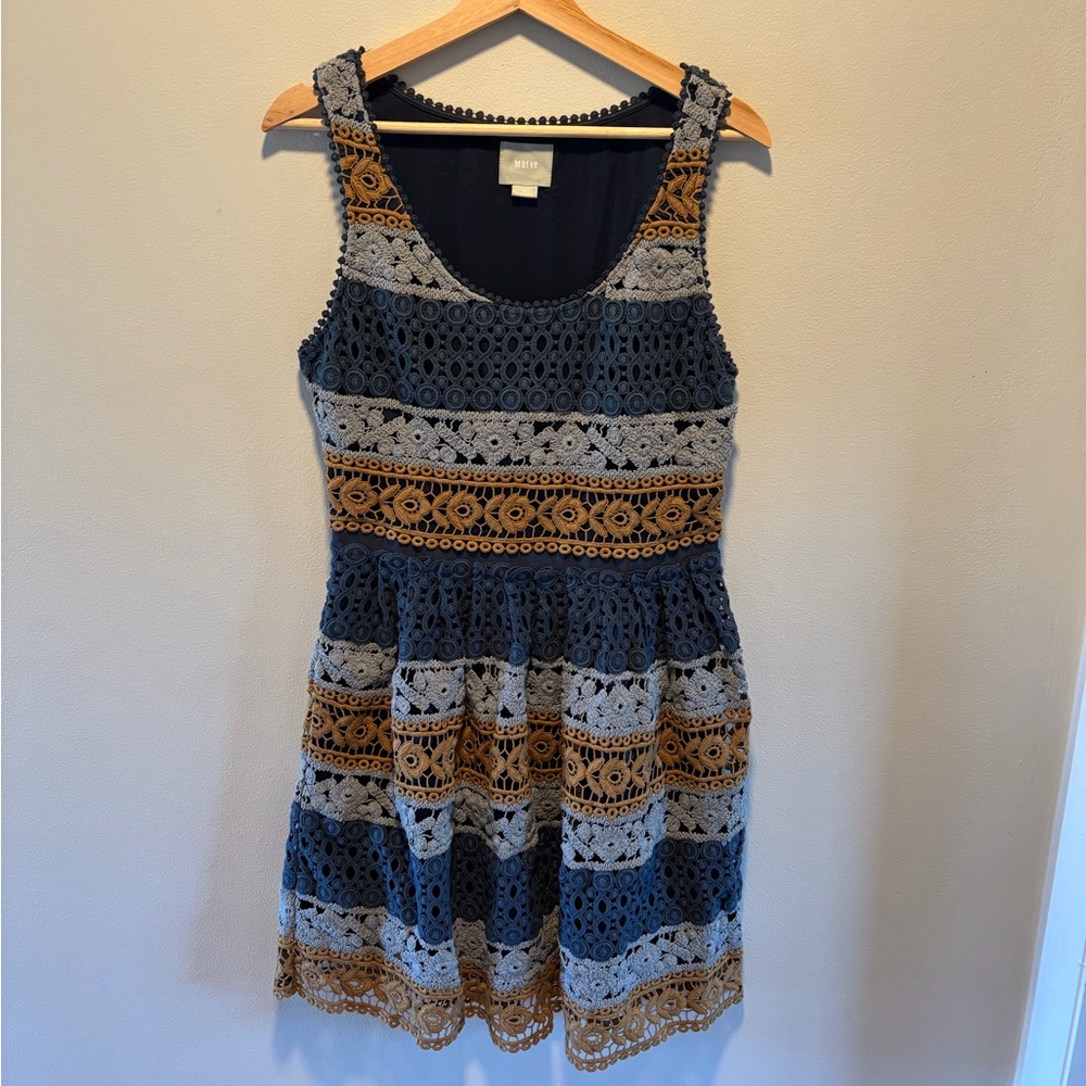 Maeve by Anthropologie Crochet Fit and Flare Mini Dress - Picture 3 of 11